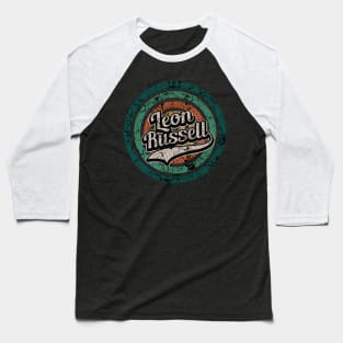 Leon Russell // Retro Circle Crack Vintage Baseball T-Shirt